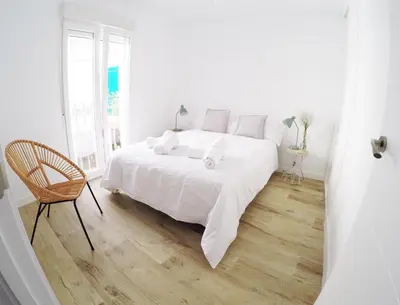 Cama o camas de una habitación en Urban Chic Center Santa Marina