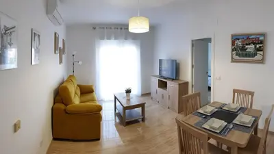 Una televisión o centro de entretenimiento en DS Apartamento Plaza Colón
