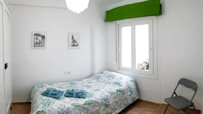 Cama o camas de una habitación en DS Apartamento Plaza Colón