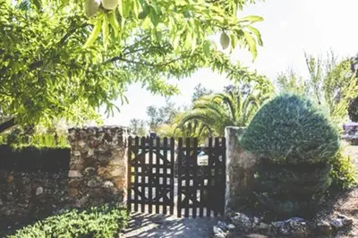 Jardín al aire libre en Cosy house in Estepa with mountain view