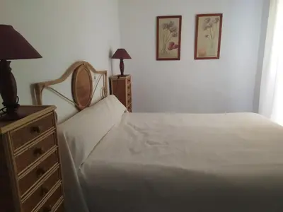 Cama o camas de una habitación en Charming house in Estepa, mountain view
