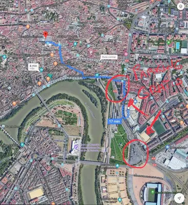 Plano de Centro Histórico Mezquita Judería La Preferida