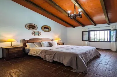 Cama o camas de una habitación en Cottage in La Joya near El Torcal