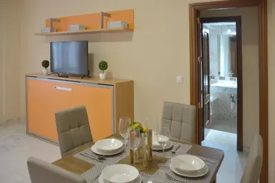 Zona de estar de Apartamentos Casa-Patio Las Palmeras