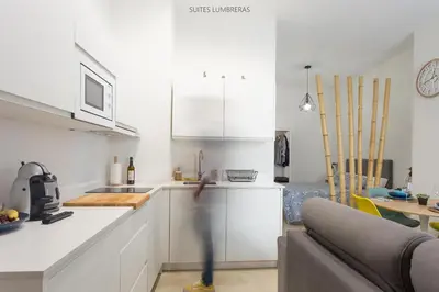 Una cocina o zona de cocina en Suites Lumbreras