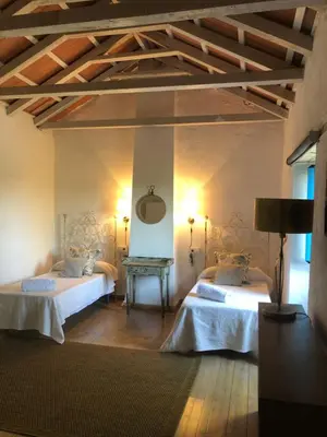 Cama o camas de una habitación en Casa de la vega