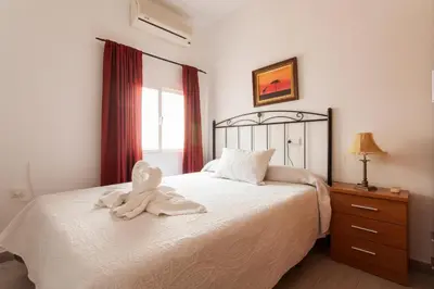 Cama o camas de una habitación en Molino de Lucero, casa rural