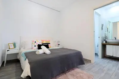 Cama o camas de una habitación en Acogedor LOFT en Bajo CENTRICO