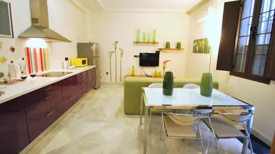 Una cocina o zona de cocina en Living-Sevilla Apartments San Lorenzo