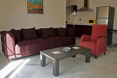 Una cocina o zona de cocina en Living-Sevilla Apartments San Lorenzo