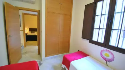 Cama o camas de una habitación en Living-Sevilla Apartments San Lorenzo