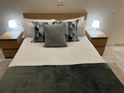 Cama o camas de una habitación en Apartamento Fibes-Congresos Parking Gratis