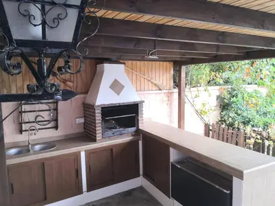 Una cocina o zona de cocina en Villa Hierbabuena