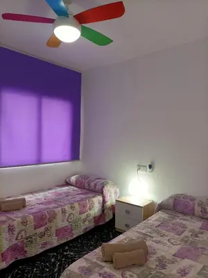 Cama o camas de una habitación en Apartamento San Antón