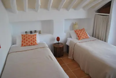 Cama o camas de una habitación en Casa Miguel Montefrio