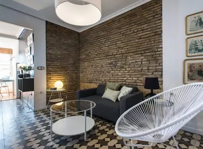 Zona de estar de Alhóndiga Suite Apartment with Terrace