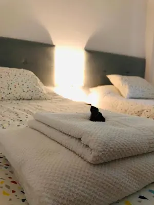 Cama o camas de una habitación en Duplex Archidona Centro
