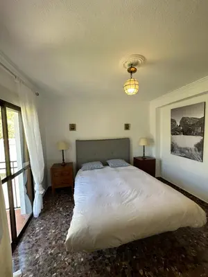 Cama o camas de una habitación en Casa El Chorro con magníficas vistas