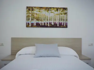 Cama o camas de una habitación en Hostal Delia