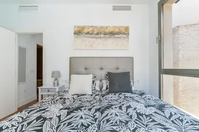 Cama o camas de una habitación en Veoapartment Jerónimo Terrace
