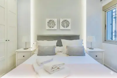 Cama o camas de una habitación en Apartamento La Judería