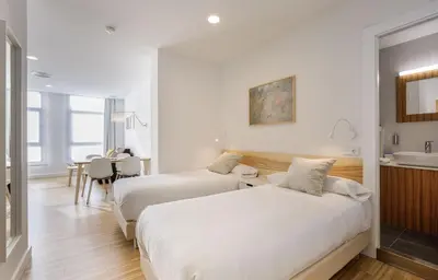 Cama o camas de una habitación en Mush Room Apartamentos