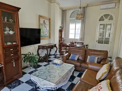 Una televisión o centro de entretenimiento en Apartamento Claudio Marcelo