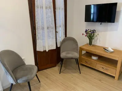 Una televisión o centro de entretenimiento en Apartamento Plaza De La Corredera