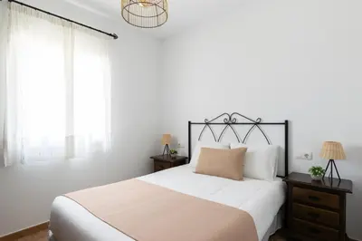 Cama o camas de una habitación en Casa Los Olivos Álora - Caminito del Rey
