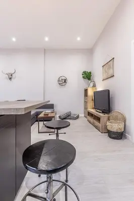 Zona de estar de Minimalismo de Vanguardia con altas calidades 1 BR