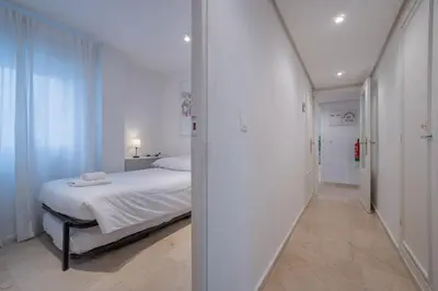 Cama o camas de una habitación en Jardines de Cervantes