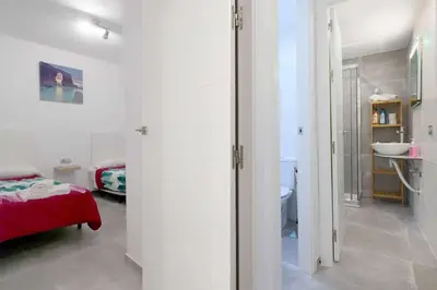 Cama o camas de una habitación en Apartamento Paseo de La Ribera