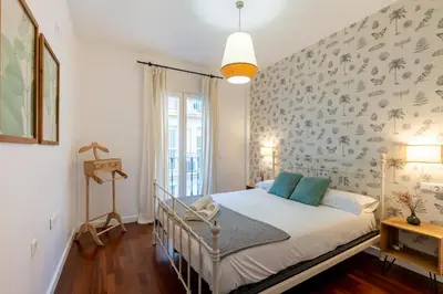 Cama o camas de una habitación en Veoapartment Alhóndiga Segundo