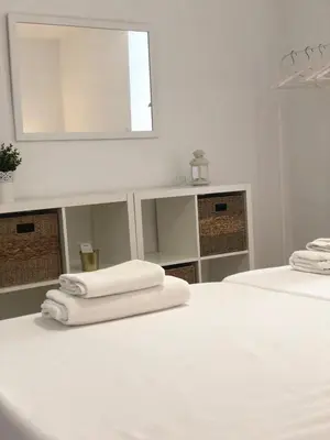 Cama o camas de una habitación en Alojamiento turístico La Orilla Izquierda