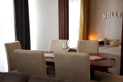 Zona de estar de Apartamentos Plaza de Austria