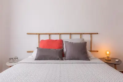 Cama o camas de una habitación en Casa Randonneur, traditional townhouse in Álora.