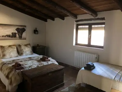 Cama o camas de una habitación en Casa La montera