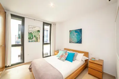 Cama o camas de una habitación en Alohamundi San Julián