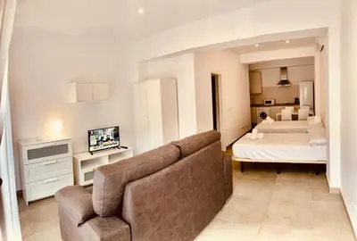 Cama o camas de una habitación en Apartamentos Pintor Losada