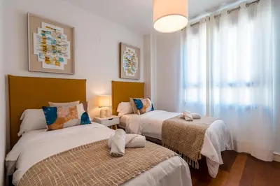 Cama o camas de una habitación en San Bernardo Home Free Parking