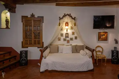Cama o camas de una habitación en ALOJAMIENTO MAZARI