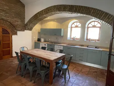 Una cocina o zona de cocina en Hacienda La Trinidad