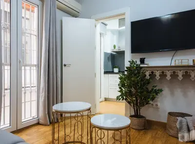 Una televisión o centro de entretenimiento en Feijóo Suite Apartment