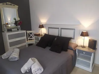Cama o camas de una habitación en Los Patios de Cordoba