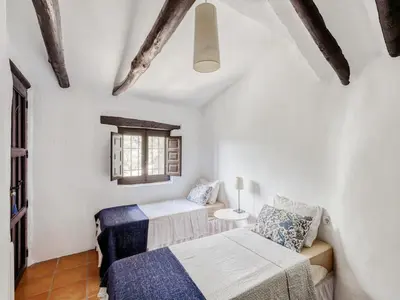 Cama o camas de una habitación en Villa in Montefrio near Iznajar Lake