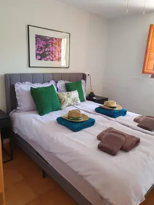Cama o camas de una habitación en Casita of Casa Olivar
