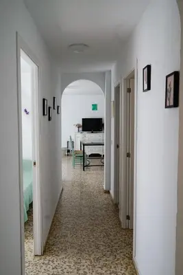 Una televisión o centro de entretenimiento en VILLA PEPUCHO 3