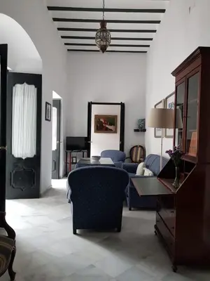 Cama o camas de una habitación en Casa S. XIX en pleno centro de Carmona