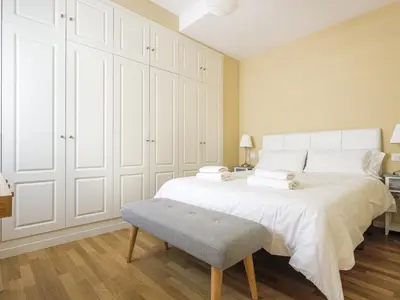 Cama o camas de una habitación en Apartamento 1 habitación Plaza San Julian Centro