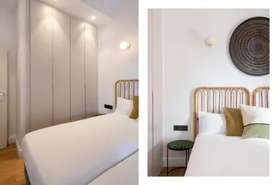 Cama o camas de una habitación en OMM Suites Sevilla